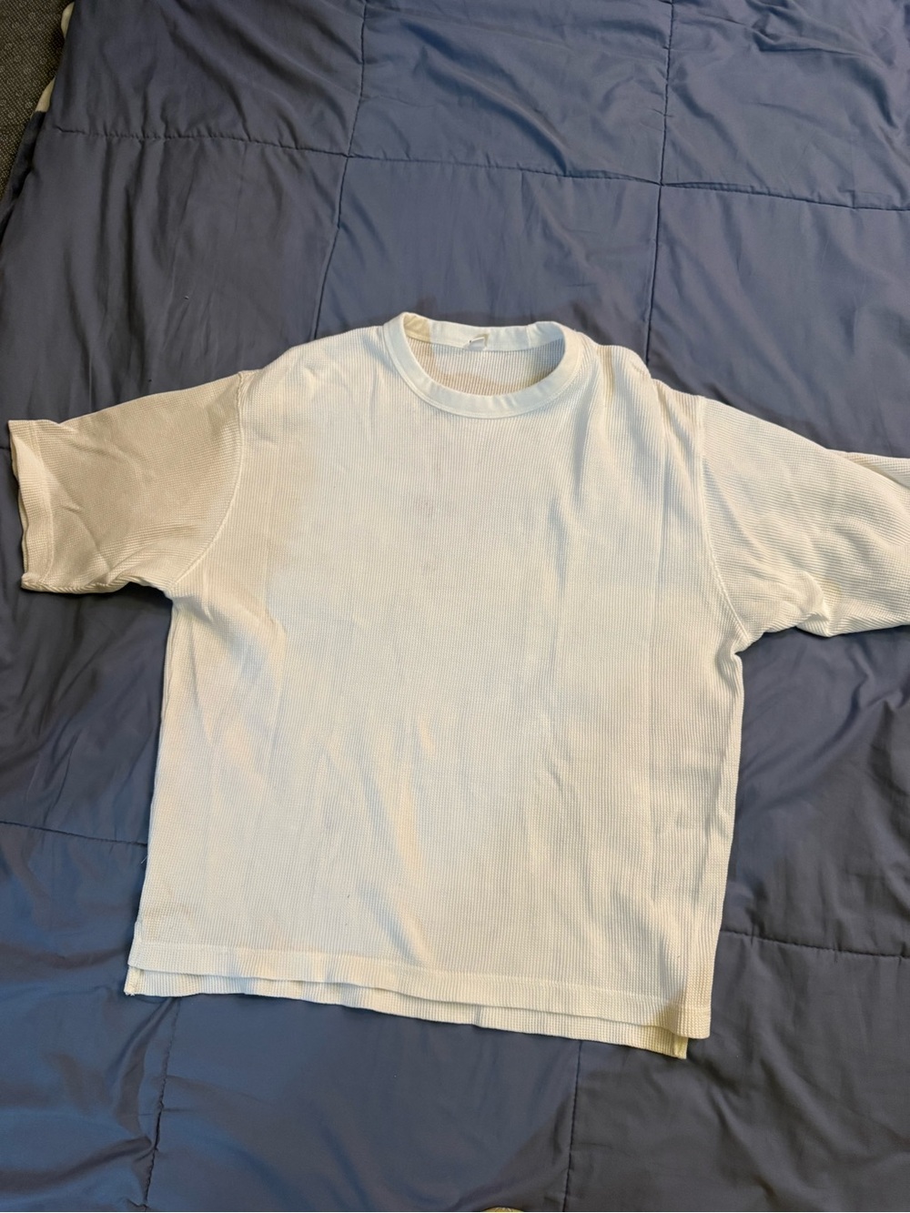 Men's Short-Sleeve White Thermal Tee